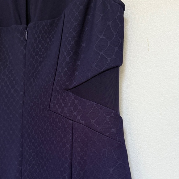 Elegant sheer dark navy blue Sleeveless Dress - Picture 4 of 5